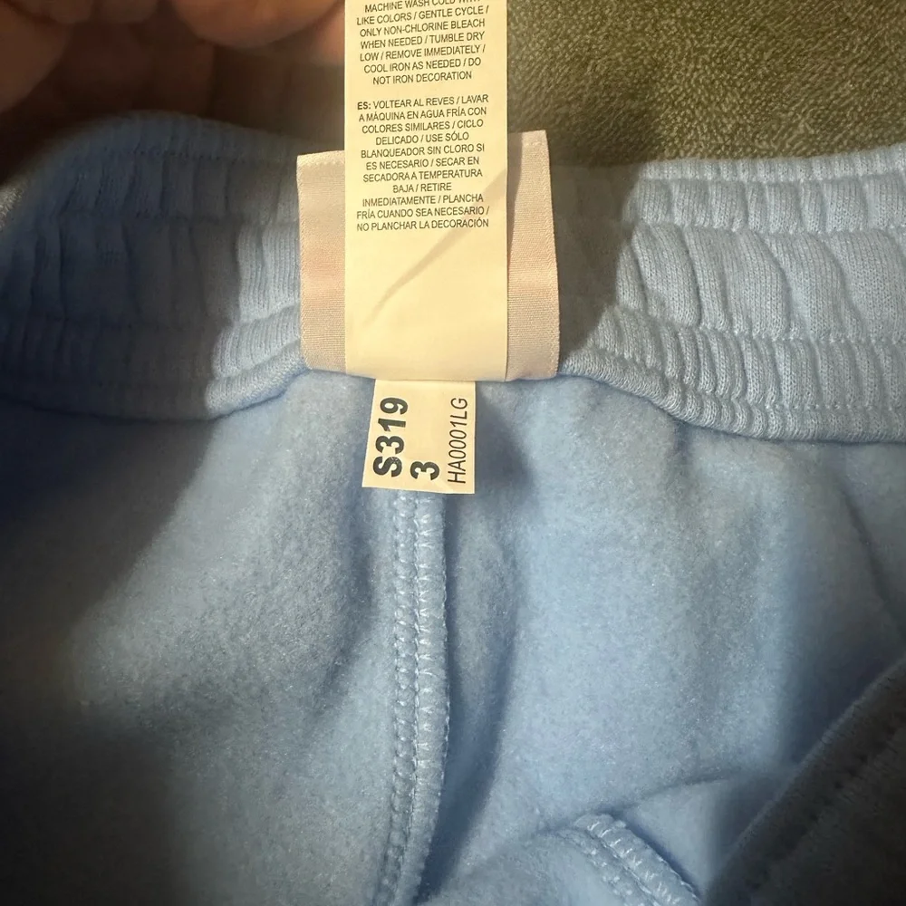 Champion Light Blue Men’s Fleece Joggers with Drawstring